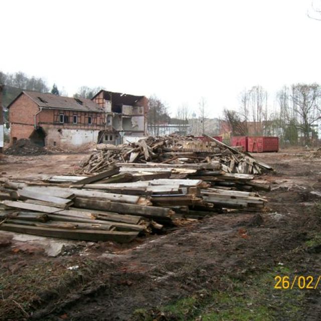 Abrissarbeiten Februar 2008: 